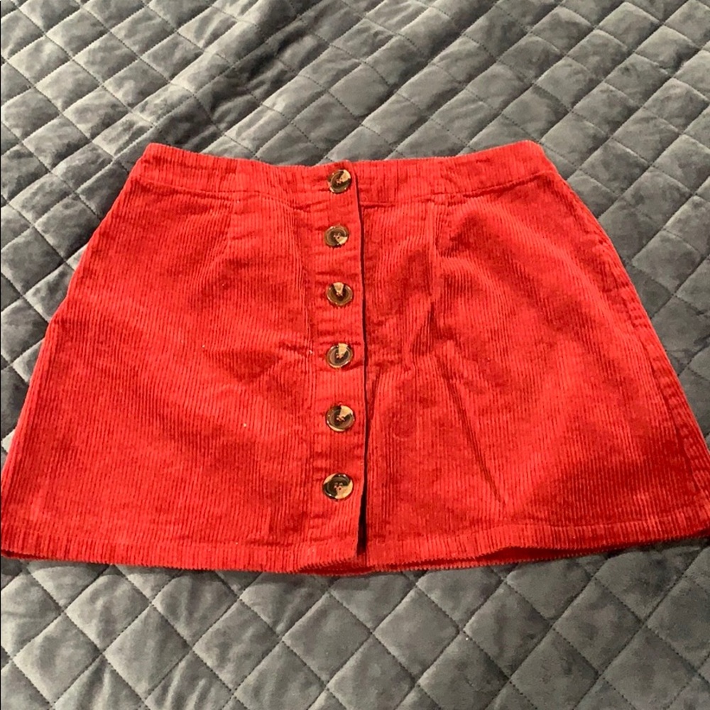 3/$15 red velvet skirt